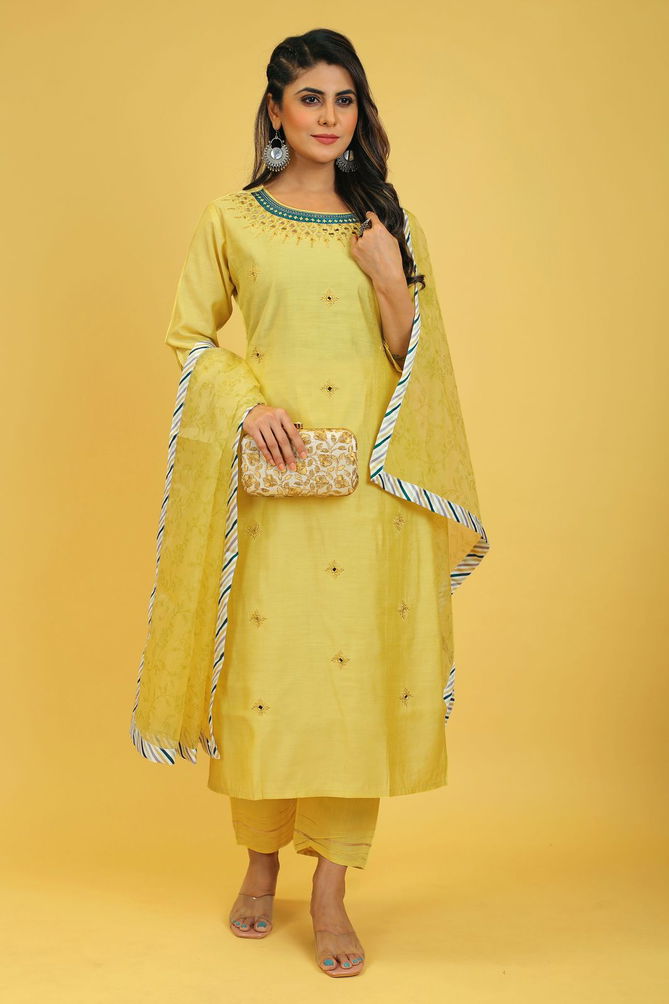 Seamore 228 Organza Embroidery Kurti With Bottom Dupatta Wholesale Market In Surat
